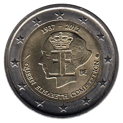 2 euros conmemorativa 75 aniversario del Concurso Musical Reina Isabel